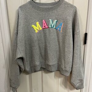 GAP “mama” crop sweatshirt